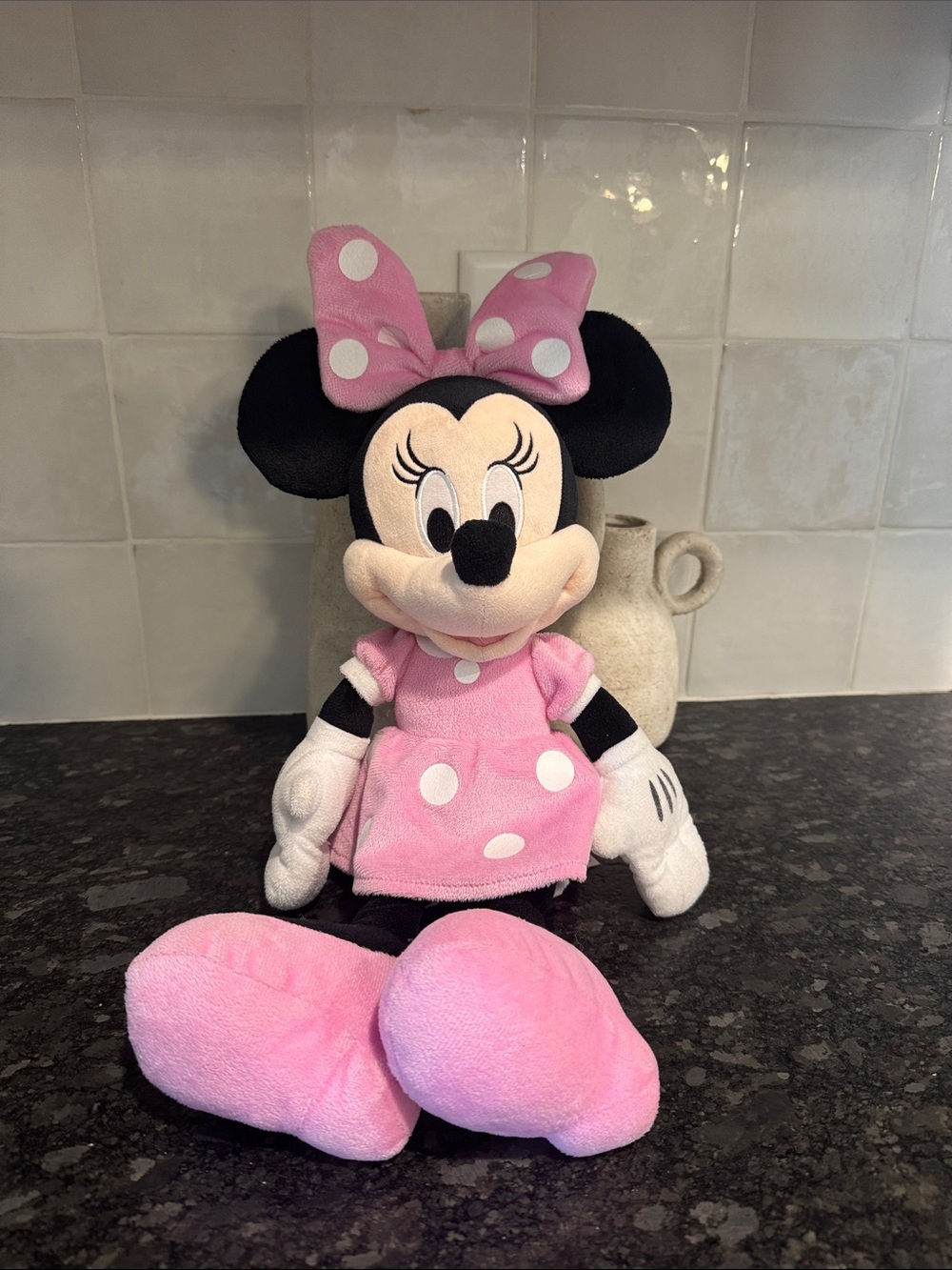 Disney Minnie Mouse Pink Polka Dot Plush Doll